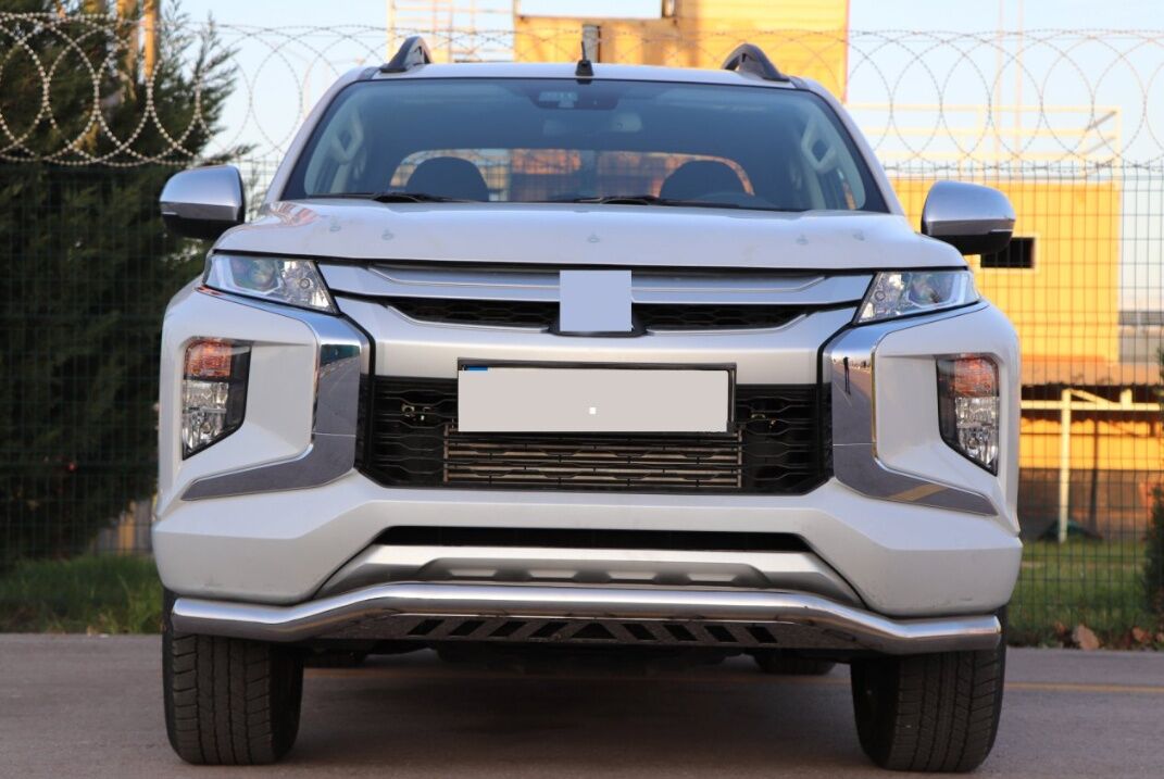 Mercedes X Class 2017+ Uyumlu Off Road Saclı Ön Koruma Ön Tampon Koruma Demiri Krom GloPlus AQM4WD