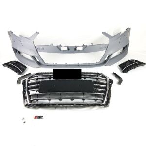 Audi A3 S3 HB 2016-2020 Uyumlu Yedek Parça Ön Tampon Seti