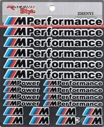 Bmw Uyumlu Yedek Parça M Performance Sticker 22 Adet Siyah