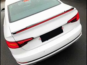 Audi A4 2016-2019  Uyumlu Yedek Parça Led Spoiler Parlak Siyah