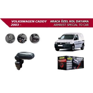 Niken Volkswagen Caddy 2003+ Uyumlu Yedek Parça Araca Özel Kol Dayama Siyah