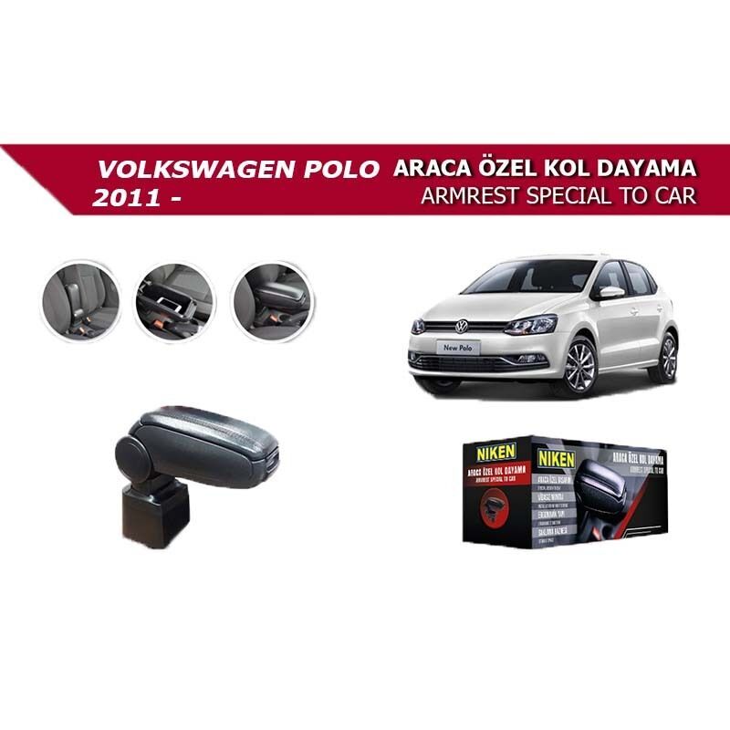 Niken Volkswagen Polo 2011+ Uyumlu Yedek Parça Araca Özel Kol Dayama Siyah