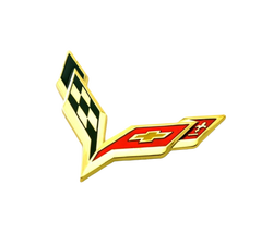 Chevrolet Corvette Uyumlu Yedek Parça Altın Sarısı Bagaj ve Çamurluk Logosu