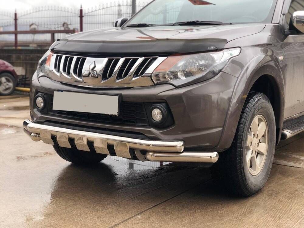 Mitsubishi L200 2007+ Off Road Krom Ön Koruma Ön Tampon Koruma Demiri Krom Glocity AQM4WD
