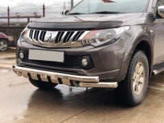 Mitsubishi L200 2007+ Off Road Krom Ön Koruma Ön Tampon Koruma Demiri Krom Glocity AQM4WD