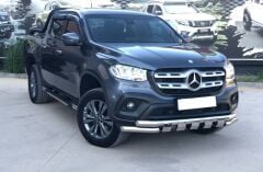 Mercedes X-Class 2017+ Uyumlu Off Road Krom Ön Koruma Ön Tampon Koruma Demiri Krom Glocity AQM4WD