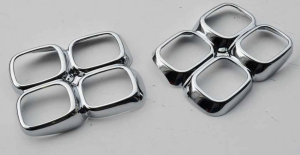 Kia Sportage 2016-2019 Uyumlu Yedek Parça Ön Sis Kaplaması Küçük (kare) Nikelaj