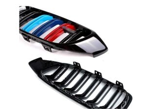 Bmw 4 Serisi F32 İçin Uyumlu Yedek Parça 2013-2019 M4 Görünüm Böbrek Çift Çizgi Panjur M Renk