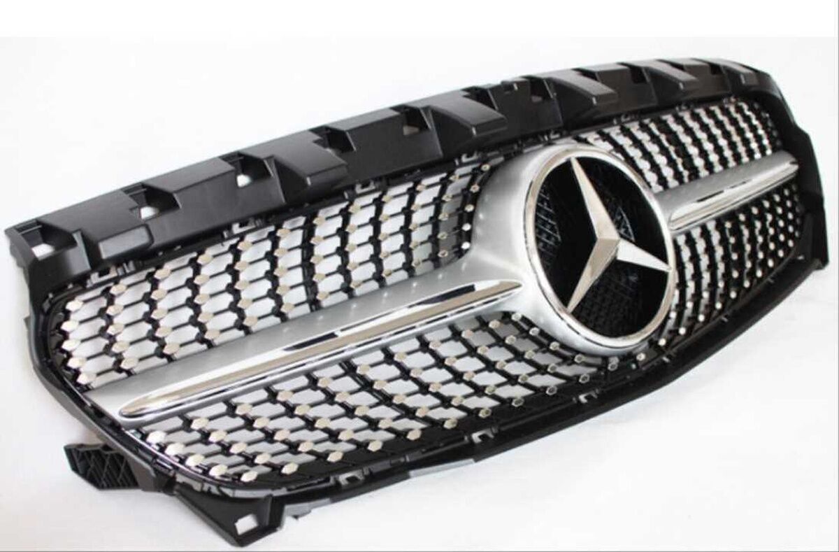 Mercedes W117 2013-2015 Uyumlu Yedek Parça CLA Diamond Panjur Gri