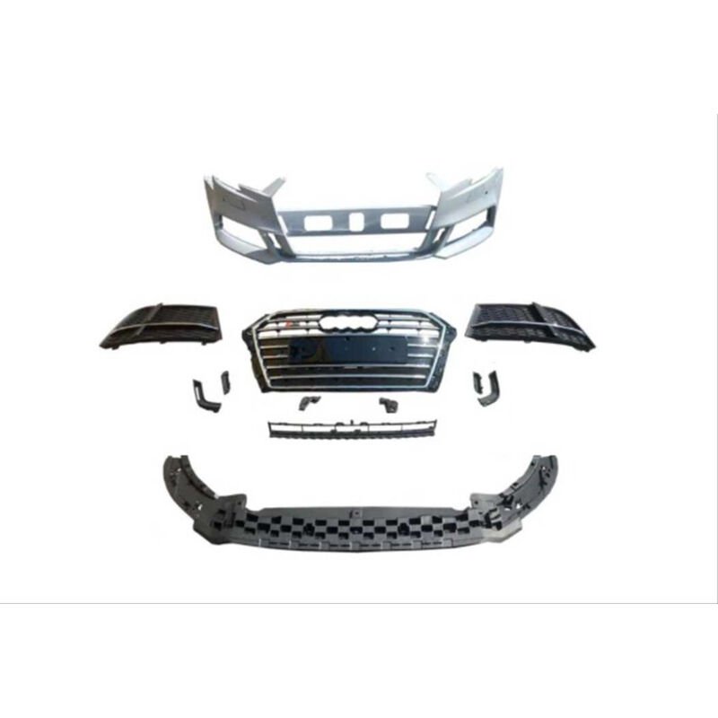 Audi A3 2016-2020 S3 Ön Tampon Panjur Seti (Sedan)