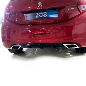 Peugeot 208 Uyumlu Yedek Parça  Egzoz Görünümlü Difüzör (Plastik)