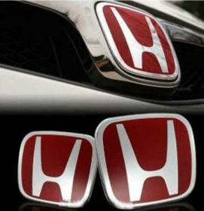 Honda Uyumlu Yedek Parça Civic Fc5 2017 Sonrası Kırmızı Logo Seti Ön Arka Arma