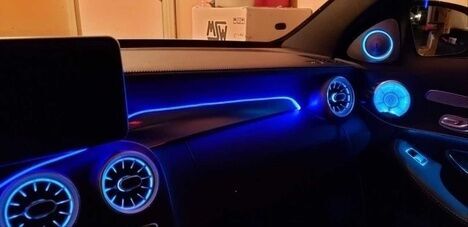 Mercedes W205 - GLC Uyumlu Yedek Parça Göğüslük Ambiyans Aydınlatma 32 ve 64 Renk