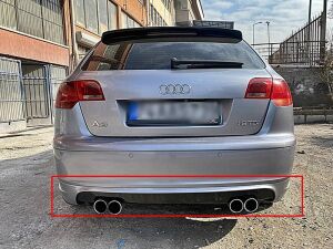Audi A3 Uyumlu Yedek Parça 4 Kapı Arka Tampon Eki