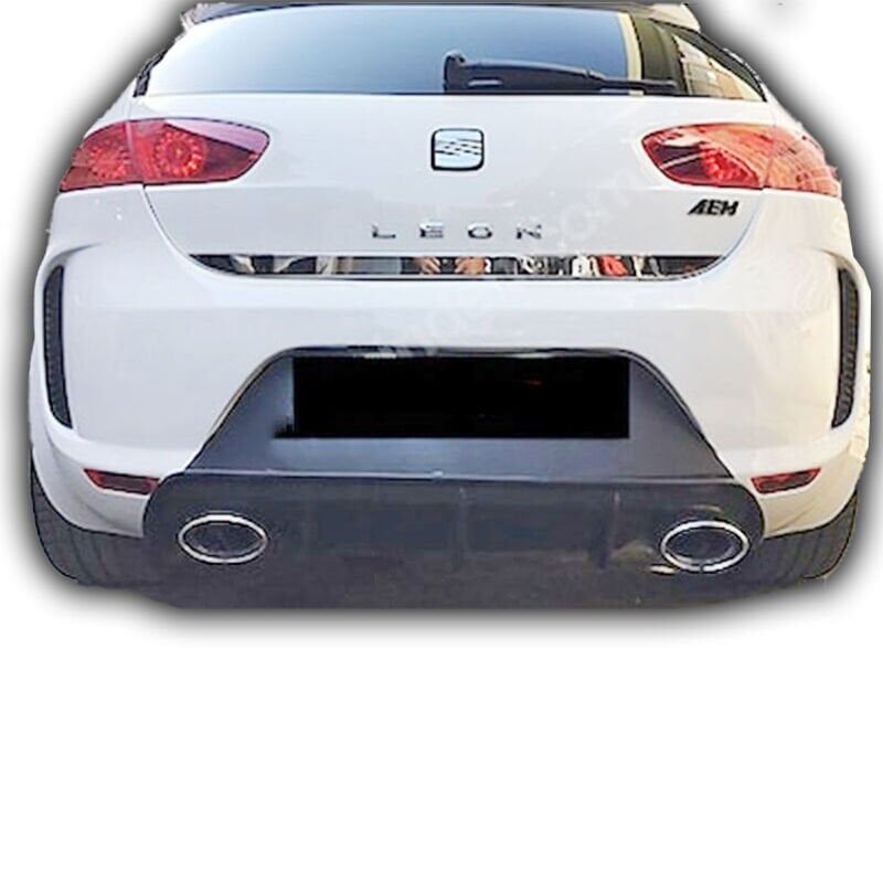 Seat Leon MK2 Uyumlu Yedek Parça Aero Sağ-Sol Çift Çıkışlı Difüzör (Plastik)