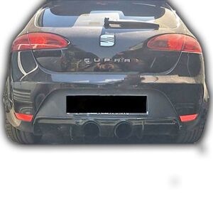 Seat Leon MK2 Uyumlu Yedek Parça Cupra Ortadan Çift Çıkışlı Difüzör (Plastik)