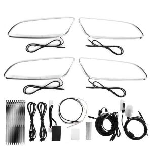 Mercedes W176 - W117 - GLA Uyumlu Yedek Parça 64 Renk Kapı Kolu Aydınlatma App Kontrollü