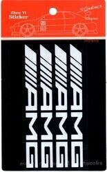 Mercedes Uyumlu Yedek Parça Amg Beyaz Sticker 4 Adet