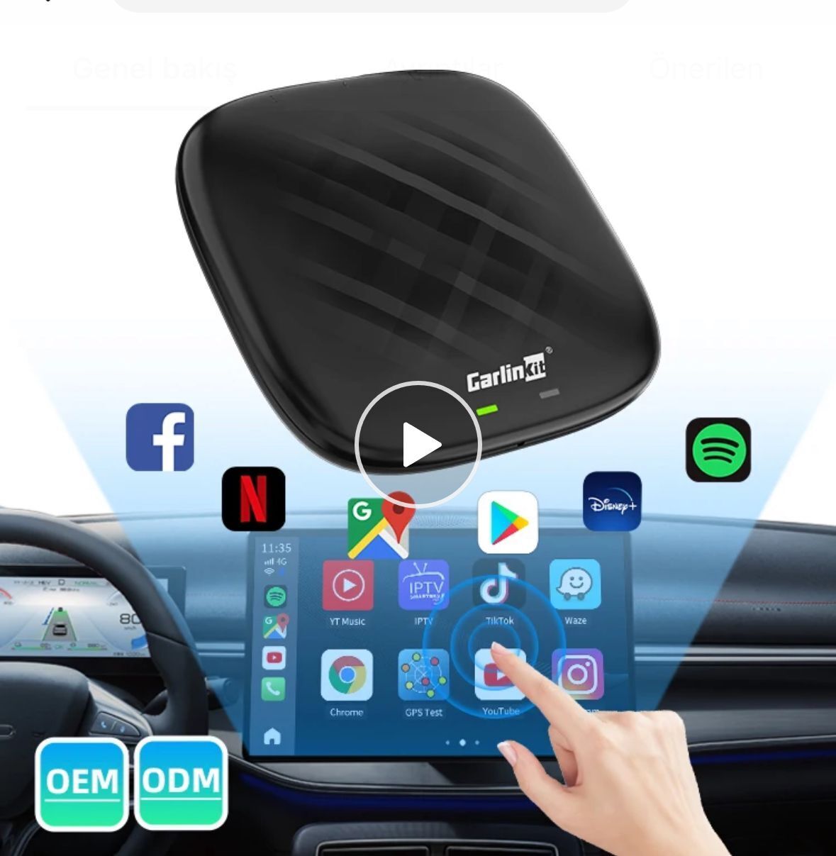 Android Smart Box (Kablolu Veya Kablosuz Carplay Olan Tüm Araçlara)