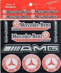 Mercedes Benz Uyumlu Yedek Parça Kırmızı Sticker 12 Adet
