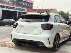 Mercedes W176 16-18 A45 Uyumlu AMG Difüzör Silver Egzoz