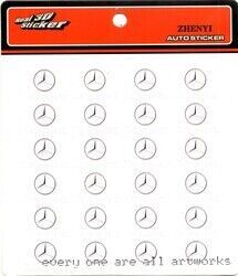 Mercedes Uyumlu Yedek Parça Logo Sticker 24 Adet