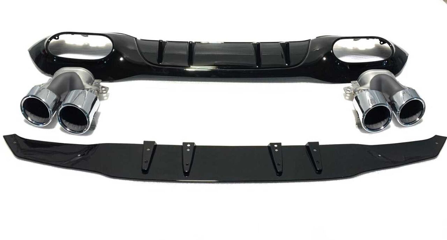 Mercedes A45 W177 HB 2019+ Uyumlu Difüzör & Silver Egzoz Seti