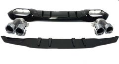 Mercedes A45 W177 HB 2019+ Uyumlu Difüzör & Silver Egzoz Seti