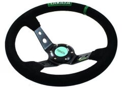 Takata Spor Direksiyon Ofsetli Siyah Süet