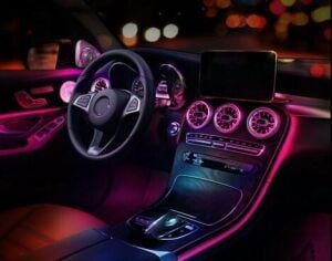 Mercedes W205 Uyumlu Yedek Parça 2015-2018 64 Renk Ön Havalandırma Aydınlatma