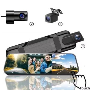 3 Kameralı Kayıt Yapan Dvr Dikiz Aynası