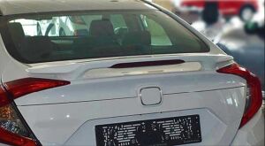 Honda Civic Uyumlu Yedek Parça FC5 2016-2020 İçin Uyumlu Orta Boy Işıklı Spoiler (Boyasız)