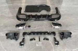 Mercedes Uyumlu Yedek Parça W206 C63 Amg Difüzör (Parlak Siyah) Ve Egzoz Seti