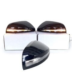 Mercedes Vito W447 2014-2021 Uyumlu Sinyalli Ayna Kapağı Parlak Siyah