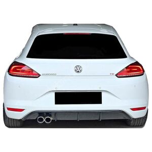 Volkswagen Scirocco Uyumlu Yedek Parça Makyajlı Soldan Çift Çıkış Difüzör (Plastik)