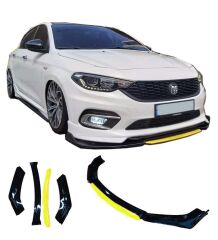 Üniversal 4 Parça Flaplı Ön Lip Piano Black ABS / (FC5 - MAVİ)