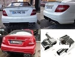 Mercedes Amg W204 Uyumlu Yedek Parça Kare Egzoz Ucu