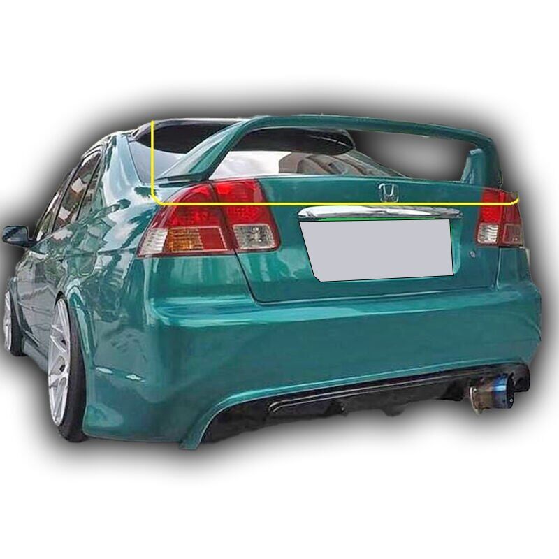 Honda Civic Uyumlu Yedek Parça Vtec2 Si Spoiler Boyalı Fiber