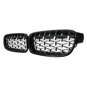 Bmw F30 2012-2018 Uyumlu Yedek Parça Diamond Böbrek Panjur Piano Black