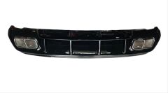 Mercedes W176 16-18 A45 Uyumlu Difüzör & Egzoz Seti (Parlak Siyah) - Silver Egzoz İle (Amg Paket İçin)