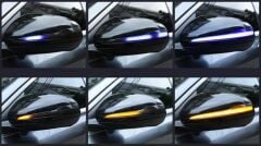 Mercedes Uyumlu  Dinamik Led Ayna Sinyali Mavi Selamlama (W205-W213-W222-X253-W447 Uyumlu )
