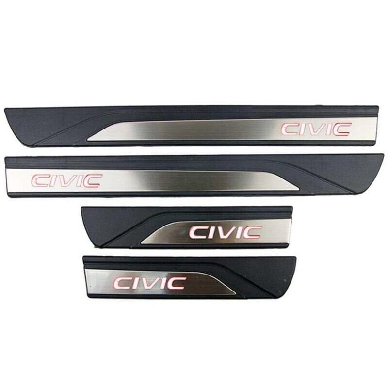 Honda Civic Uyumlu Yedek Parça 2017 Fc5 Kırmızı Işıklı Kapı Eşiği