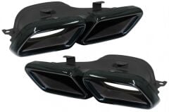 Mercedes W205 C63 Uyumlu Siyah Difüzör & Egzoz Seti (AMG Sedan) - Siyah Egzoz İle