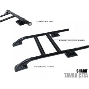 Mercedes Sprinter Long 2000-2006 Uyumlu Yedek Parça Shark Black Tavan Çıtası