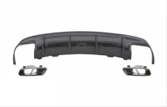 Mercedes W117 Cla 45 Uyumlu Difüzör & Egzoz Seti 16-19 Silver Egzoz İle