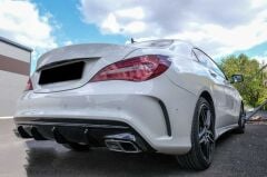 Mercedes W117 Cla 45 Uyumlu Difüzör & Egzoz Seti 16-19 Silver Egzoz İle