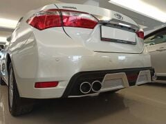 Toyota Corolla 2012-2018 Difüzör 4 Egzoz Siyah/Silver