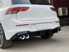Volkswagen Golf 8 R Difüzör (Piano Black) - 4 Egzoz (Life,Style,İmpression Paket İçin)