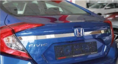 Honda Civic Fc5 2016-2020 Bagaj Üst Nikelaj Kaplama Dar