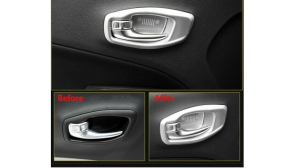 Jeep Renegade Uyumlu Yedek Parça İç Kapı Kolu Çerçevesi 4 Parça Silver